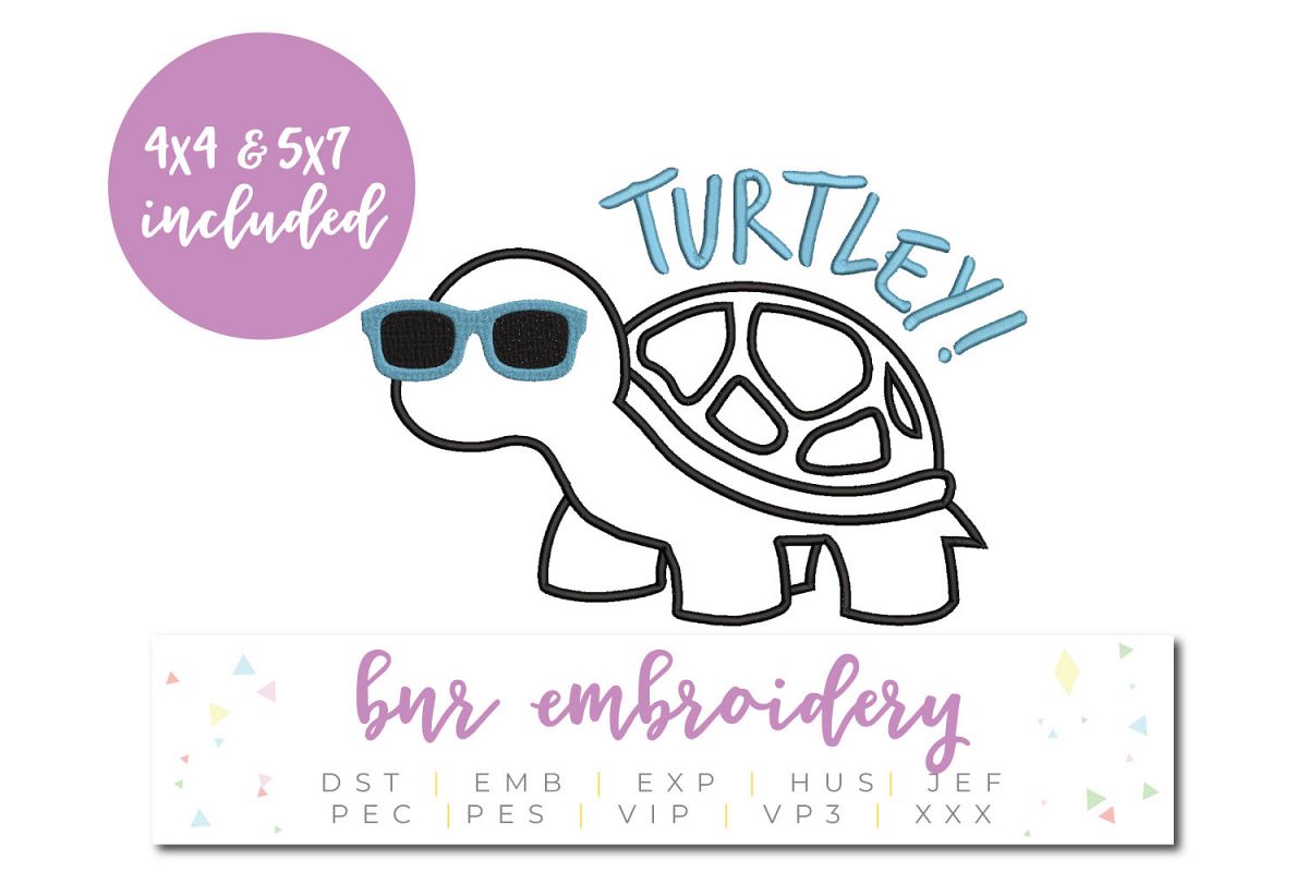 Turtle Machine Embroidery Design example image 1