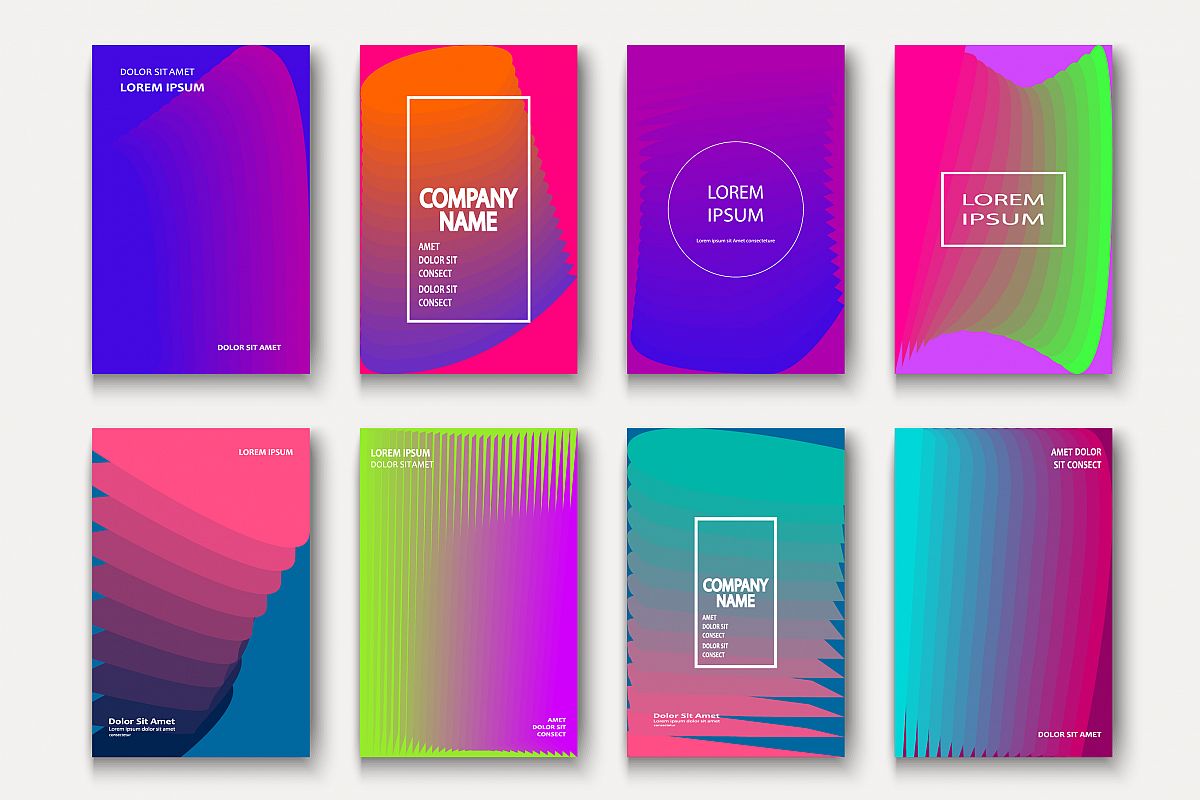 Trendy cool neon minimal abstract modern covers geometric example image 1