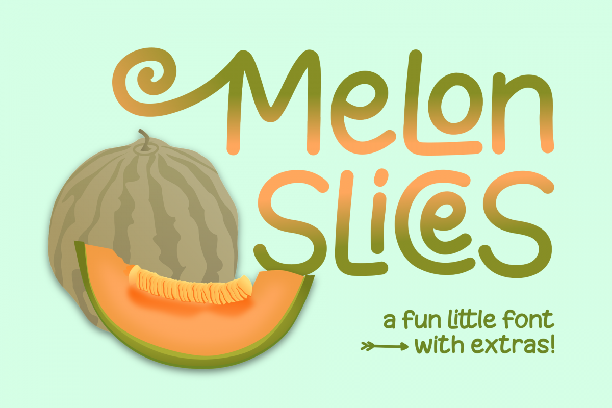 Melon Slices - a fun little font example image 1