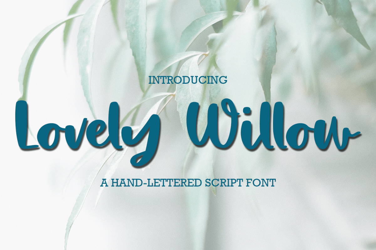 Lovely Willow - A Hand-Lettered Script Font example image 1