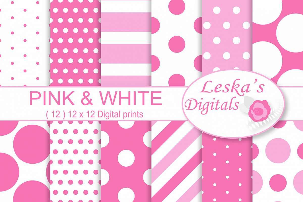 Pink Polka Dots and Stripes example image 1