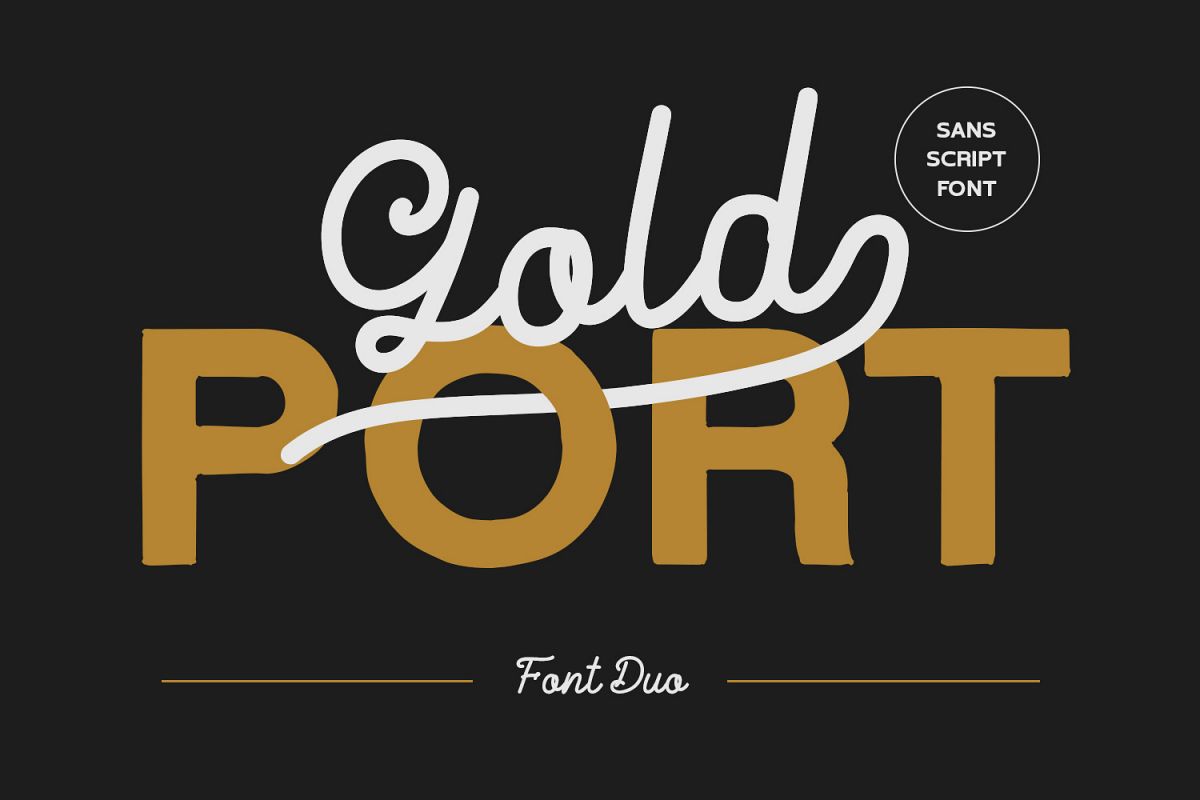 Gold Port - Font Duo with Sans example image 1