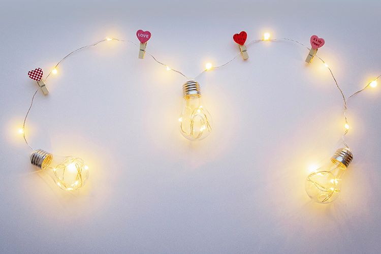 White background with yellow light lamps example image 1