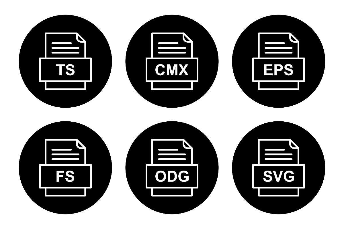 Set Of File Formats Icons example image 1