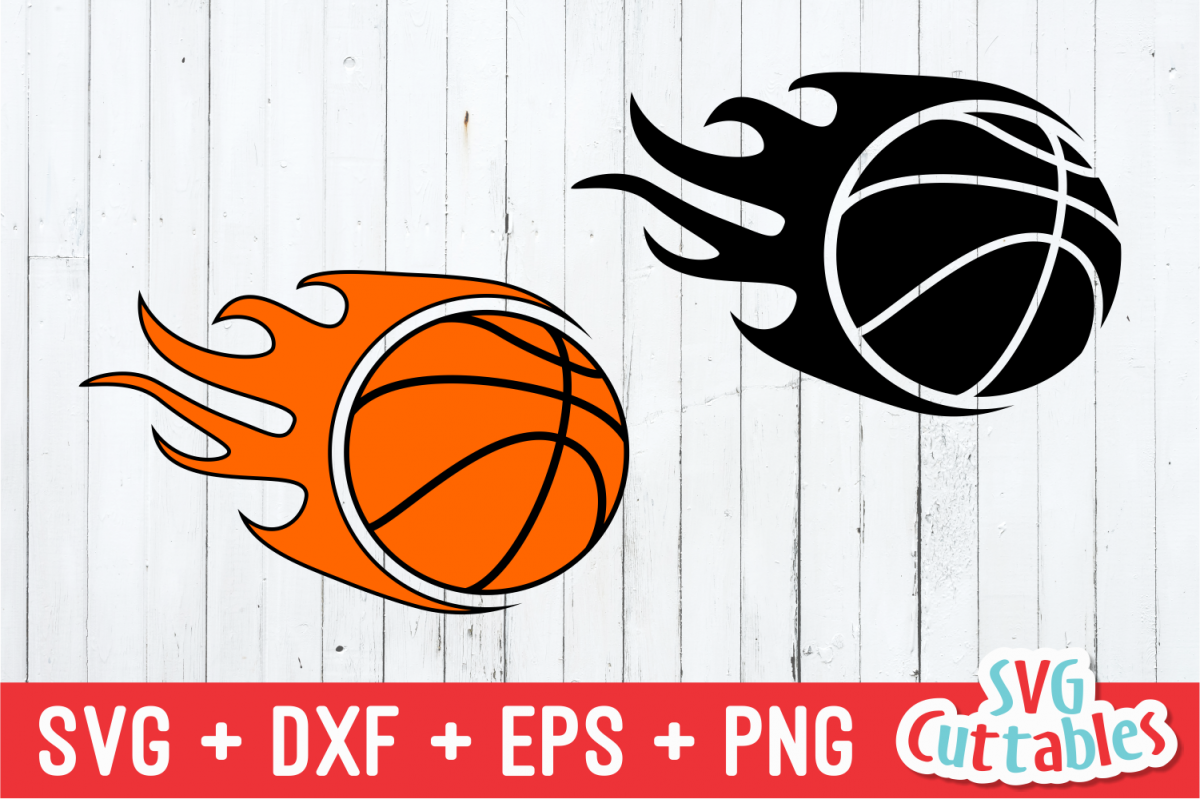 Basketball Flames (68839) | Cut Files | Design Bundles