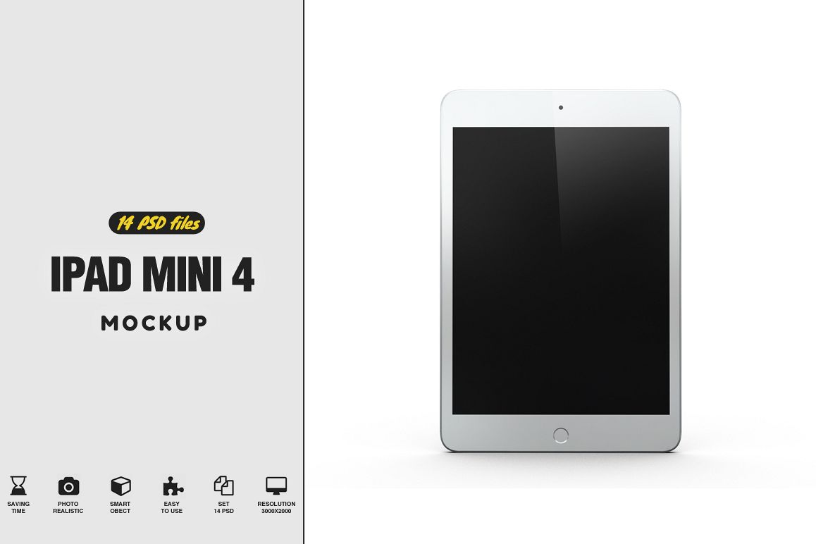 iPad Mini 4 Mock-up example image 1