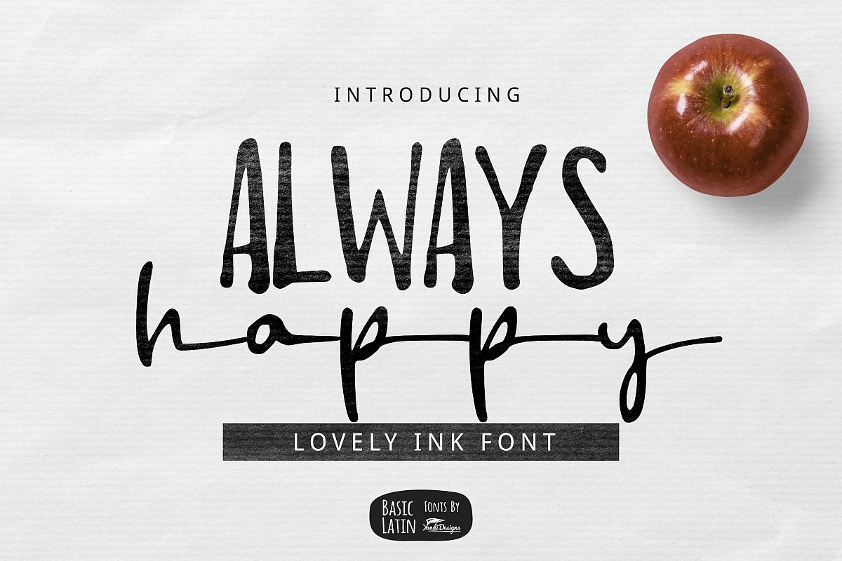 Always Happy Ink Font example image 1