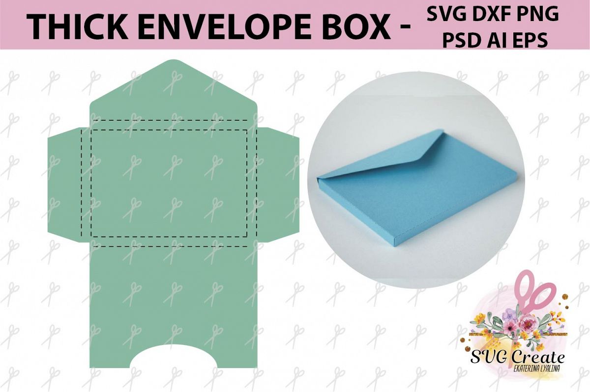 Download Envelope template box thick svg cut file paper cut photo