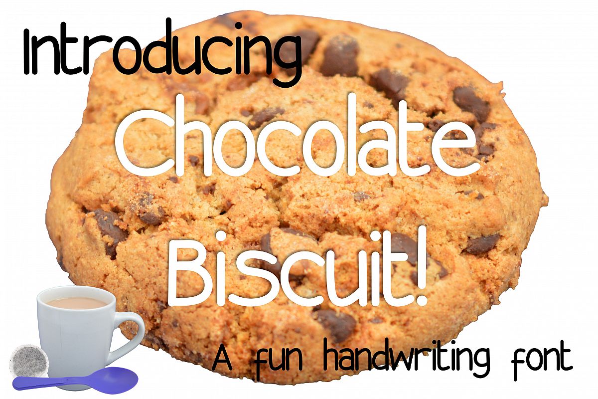 Chocolate Biscuit Font. example image 1
