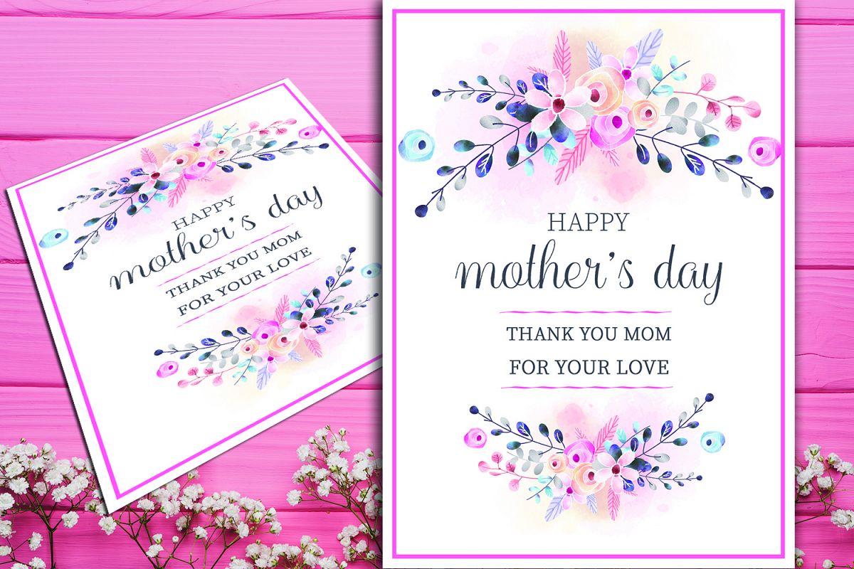 Floral Mother's Day Greeting Card example image 1