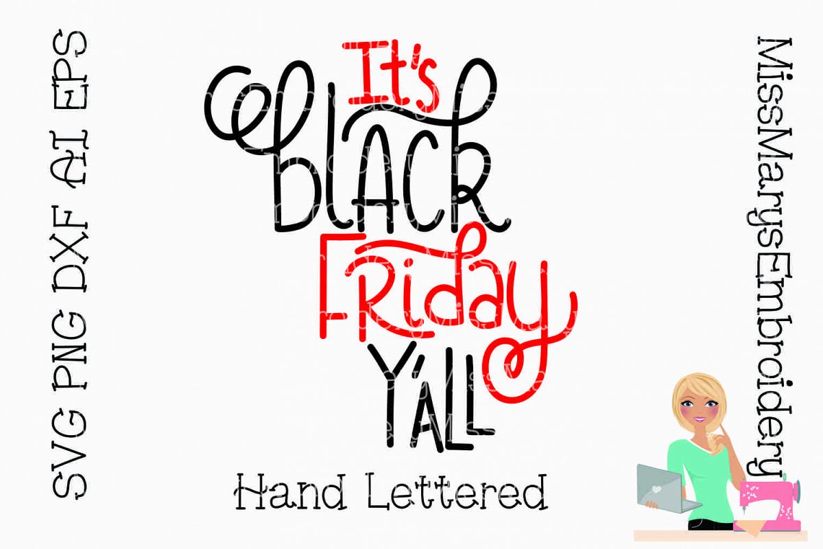Hand Lettered Black Friday SVG Saying example image 1
