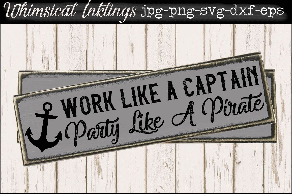 Work Like A Captain SVG example image 1