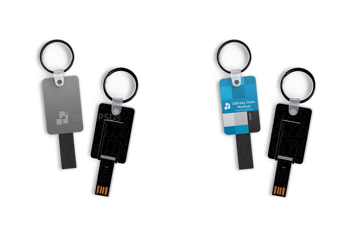 USB Stick Keyring Design Mockup example image 1