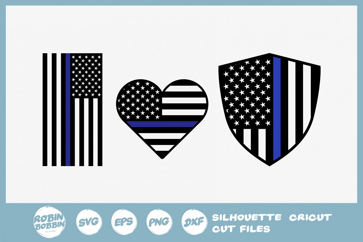 Download Police Flag SVG - Police Heart SVG - Police Badge SVG