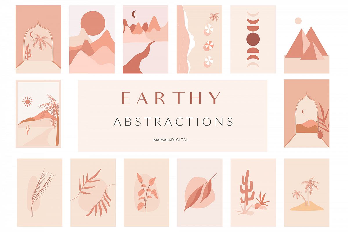EARTHY Abstractions & Prints Celestial, Desert, Bohemian example image 1