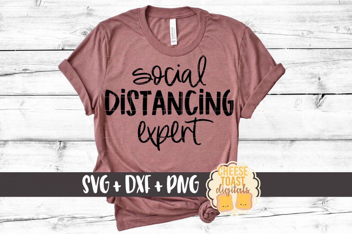 Social Distancing Expert SVG PNG DXF Cut Files example image 1