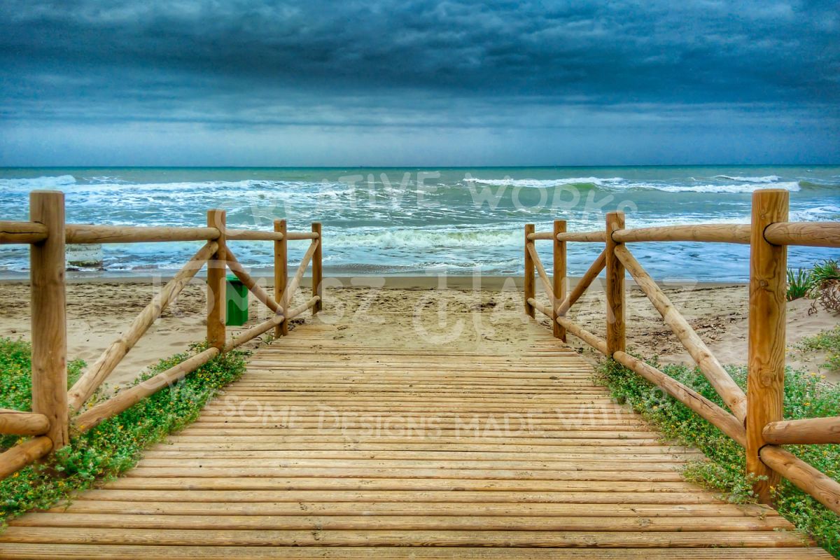 Wooden Promenade On The Beach example image 1