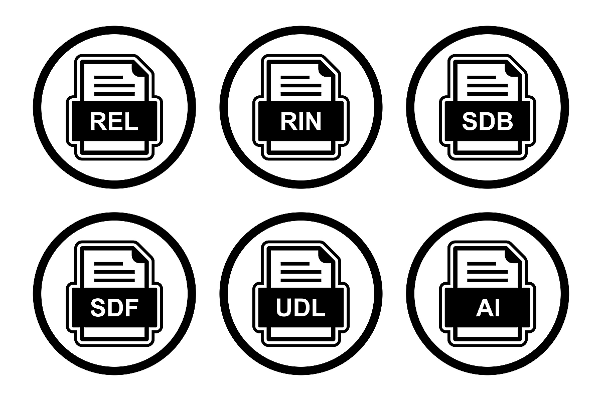 Set Of File Formats Icons example image 1
