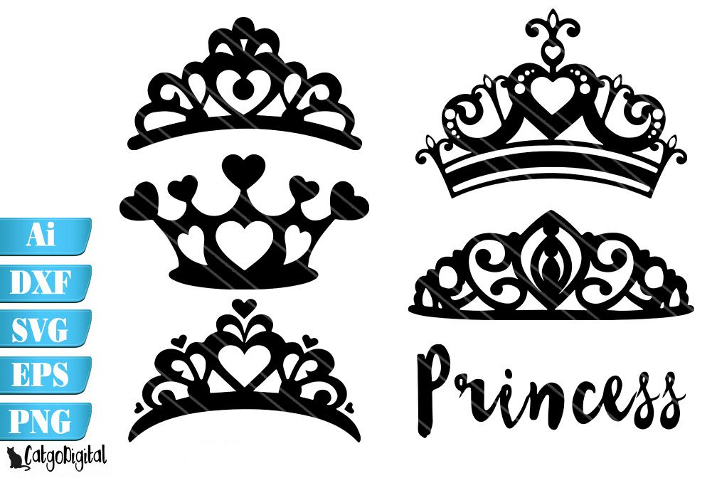 Princess Crowns Silhouette SVG Crowns