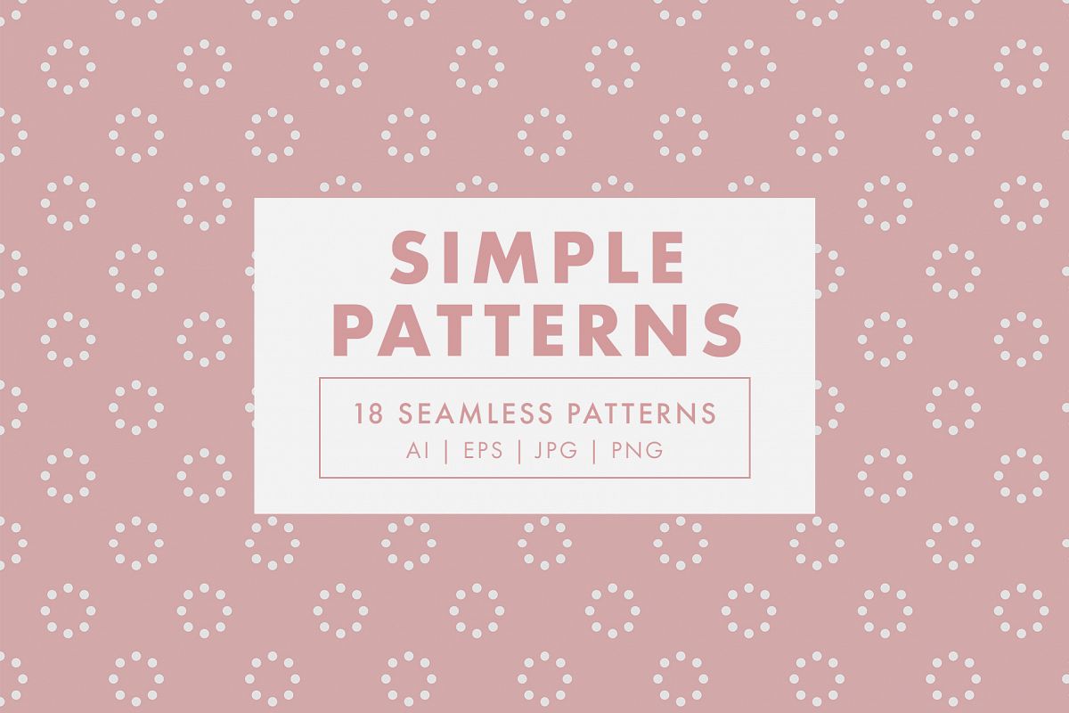 Simple Seamless Vector Patterns example image 1