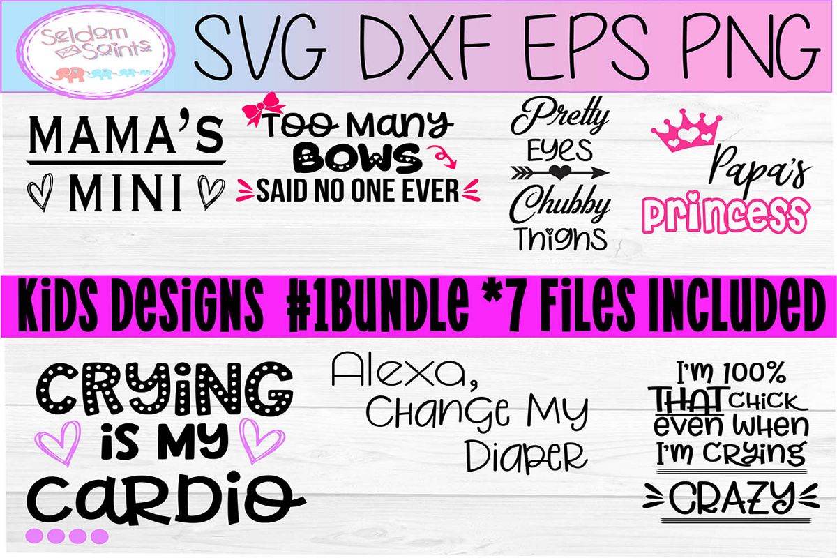 Kids Bundle #1 SVG PNG DXF EPS example image 1