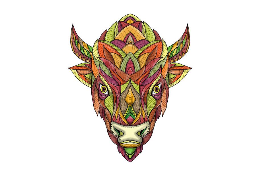 American Buffalo Bison Mandala example image 1