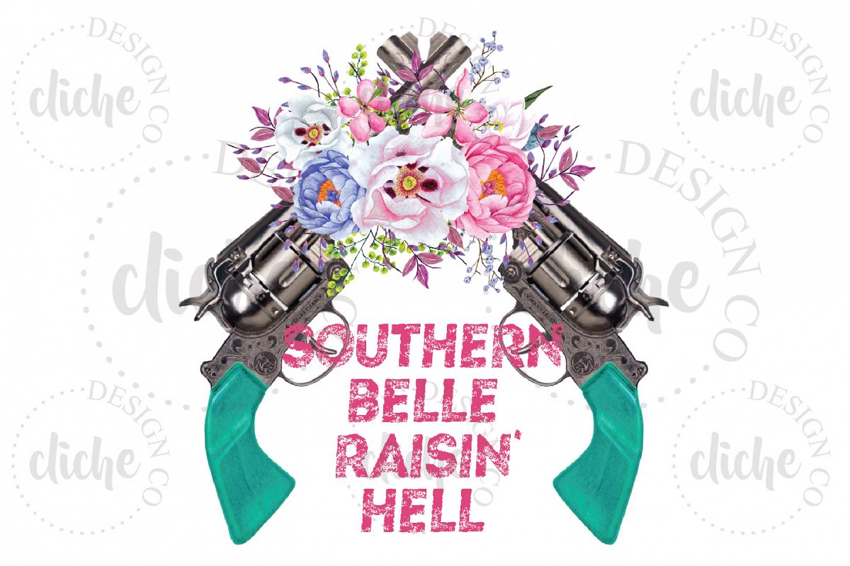 Southern Belle Sublimation Design example image 1