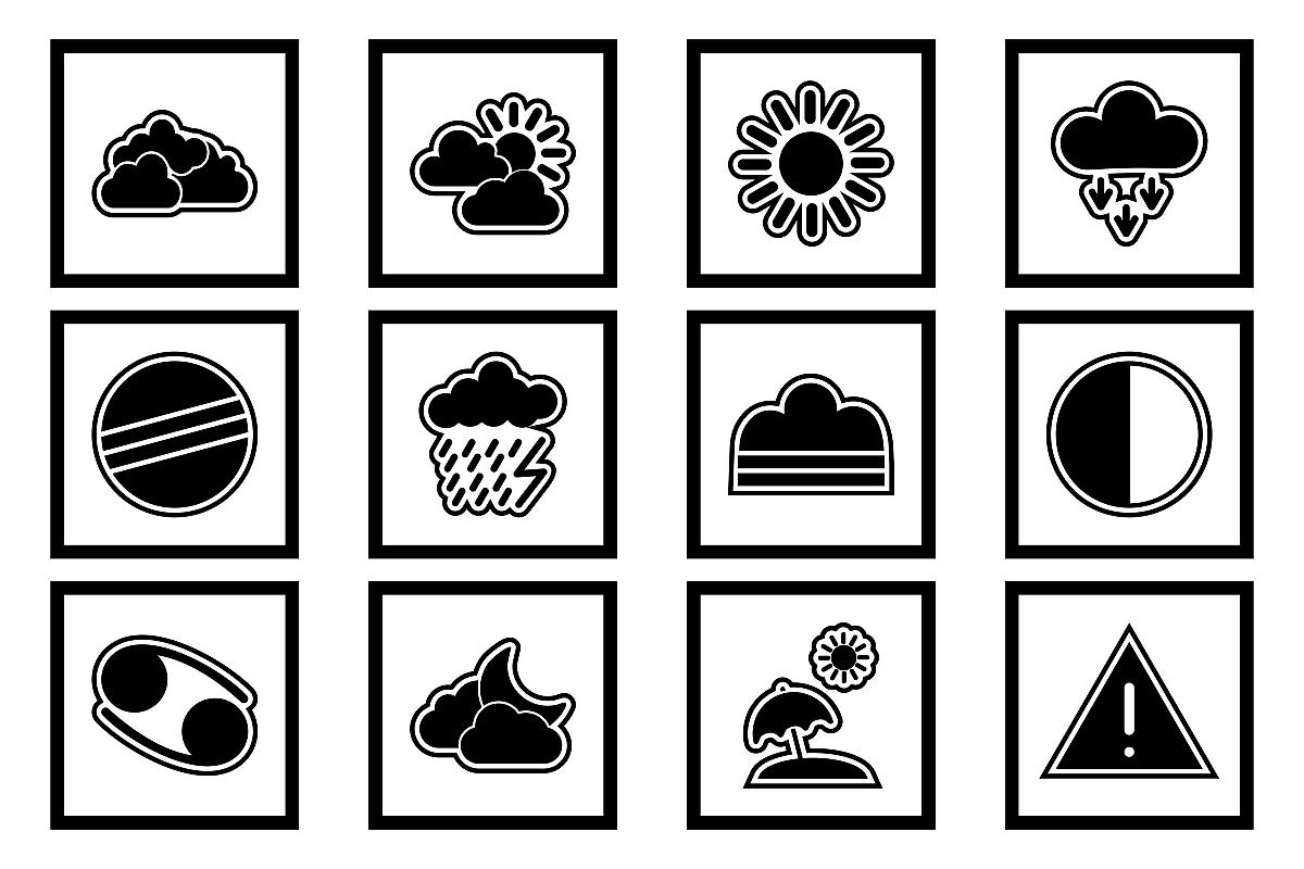 Set Of Weather And Season Icons example image 1