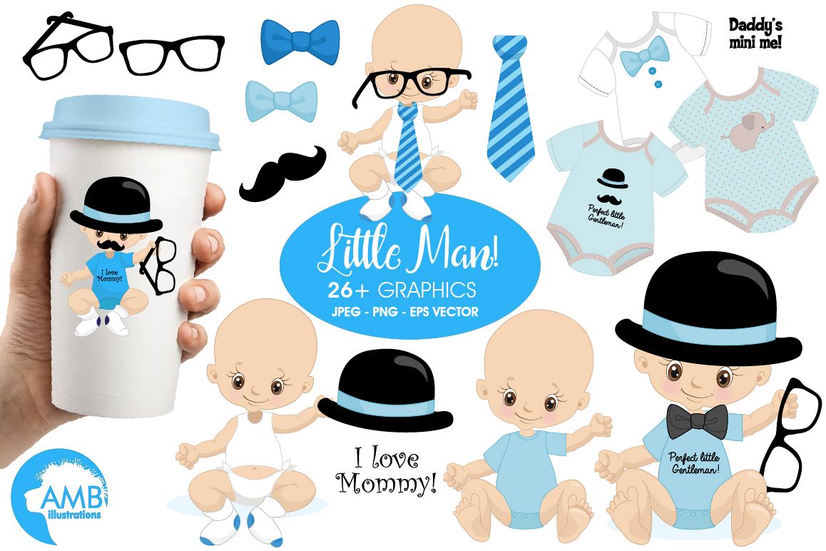 Little Man clipart, graphics, illustrations AMB-1291 example image 1