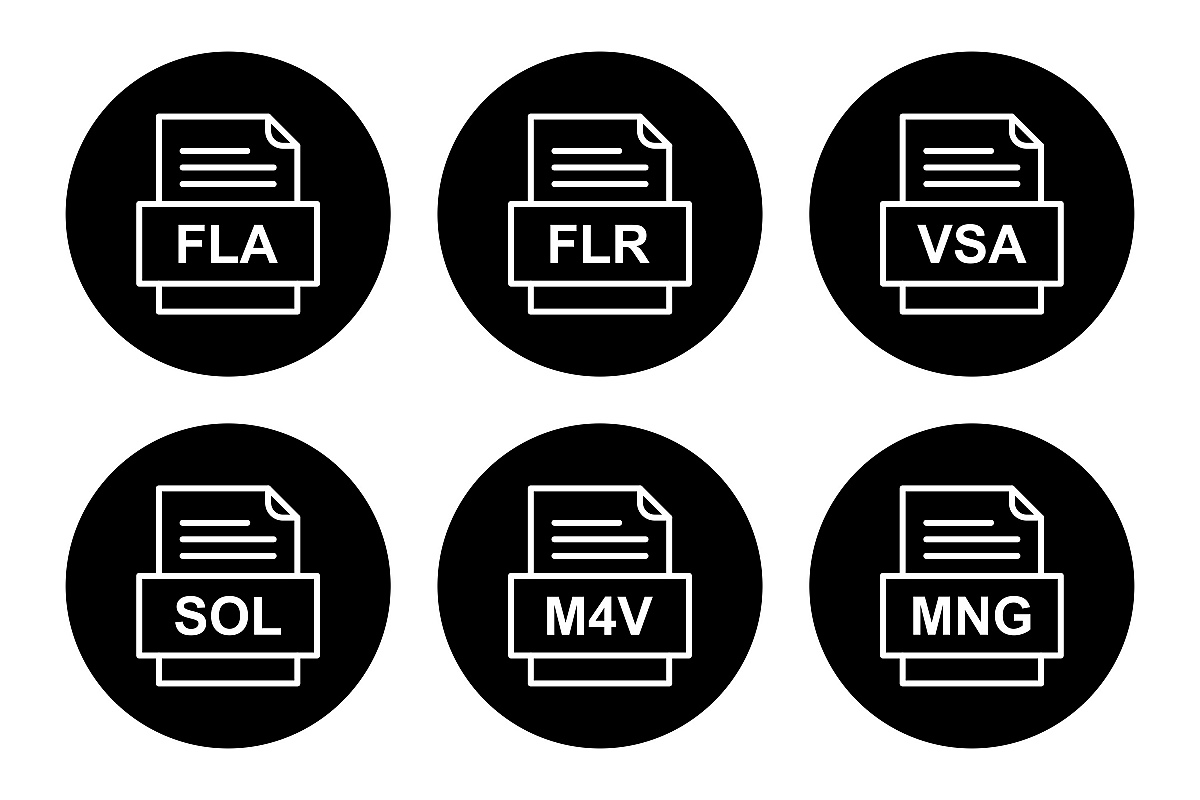 Set Of File Formats Icons example image 1