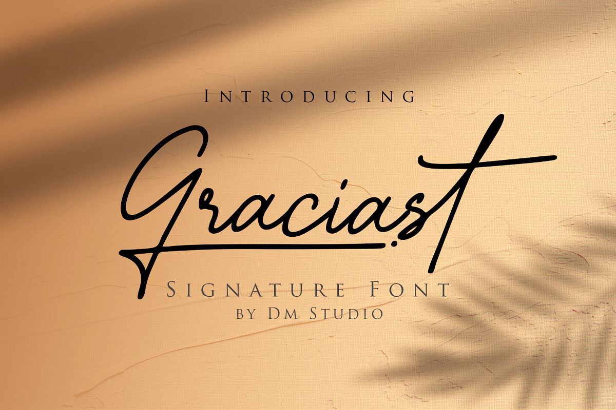 Graciast - Signature Font example image 1