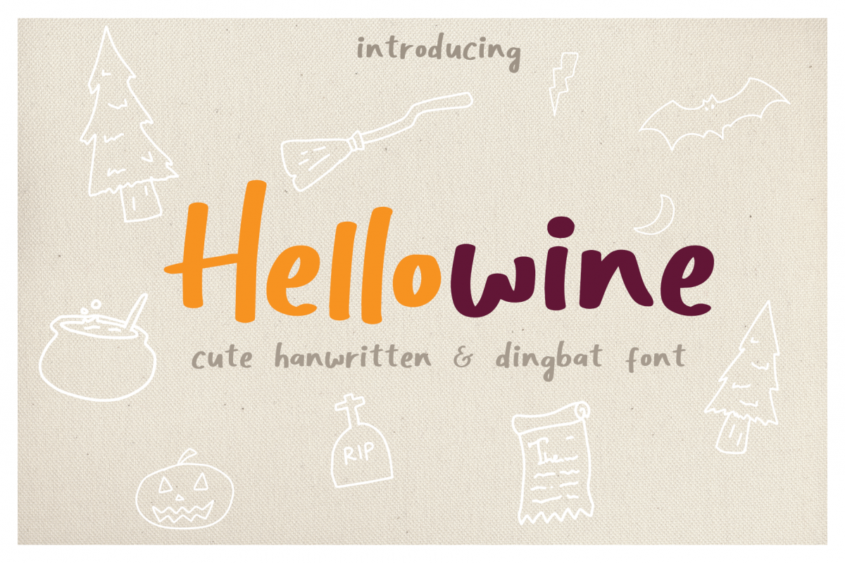 Hellowine - Cute Handwritten Font example image 1