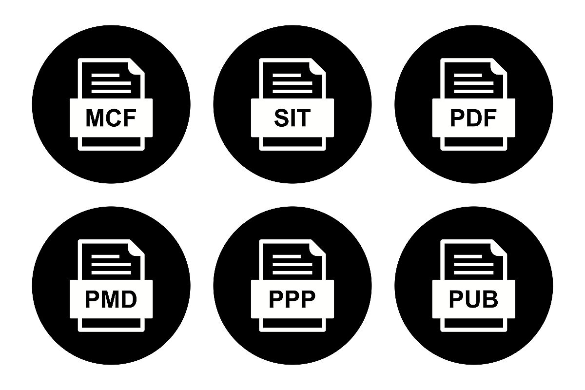 Set Of File Formats Icons example image 1