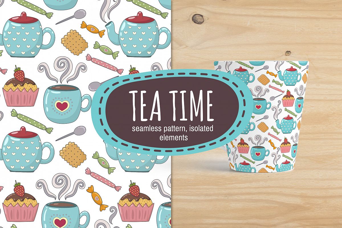 Tea Time: pattern & elements example image 1