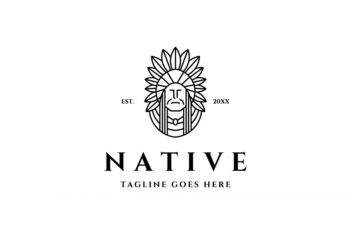native american indians logo example image 1