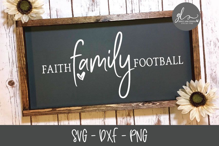 Faith Family Football - SVG Cut File example image 1