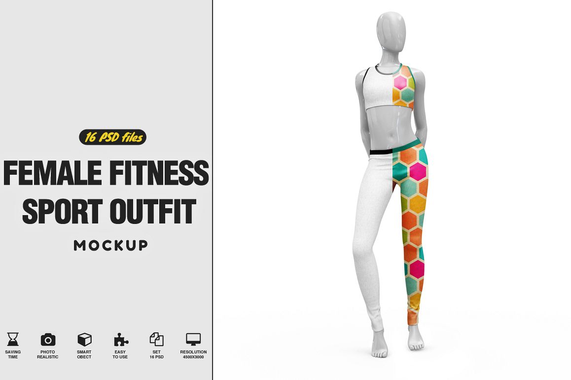 Download Female Sport Outfit Vol.3 Mockup