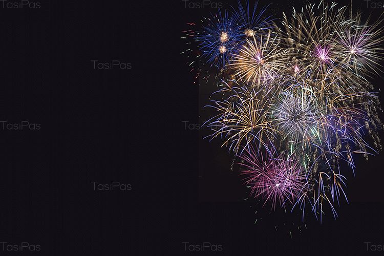 Beautiful celebration lilac, purple and golden fireworks example image 1