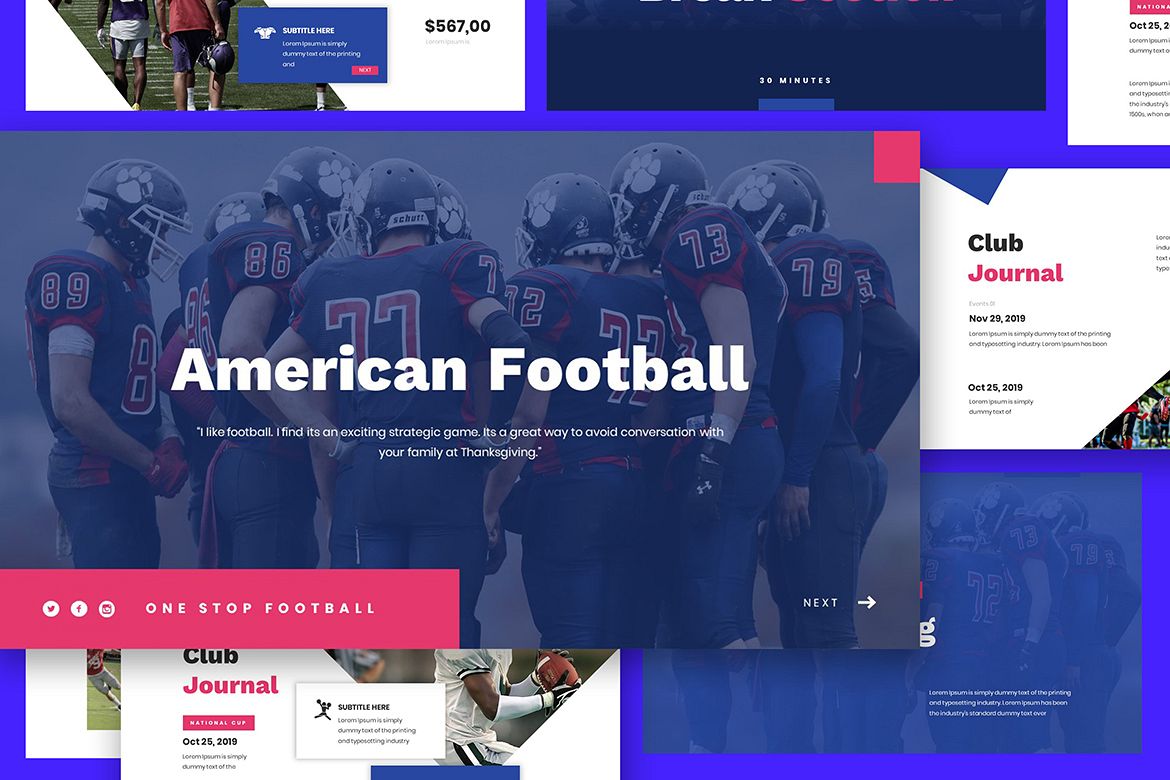 American Football Google Slides example image 1