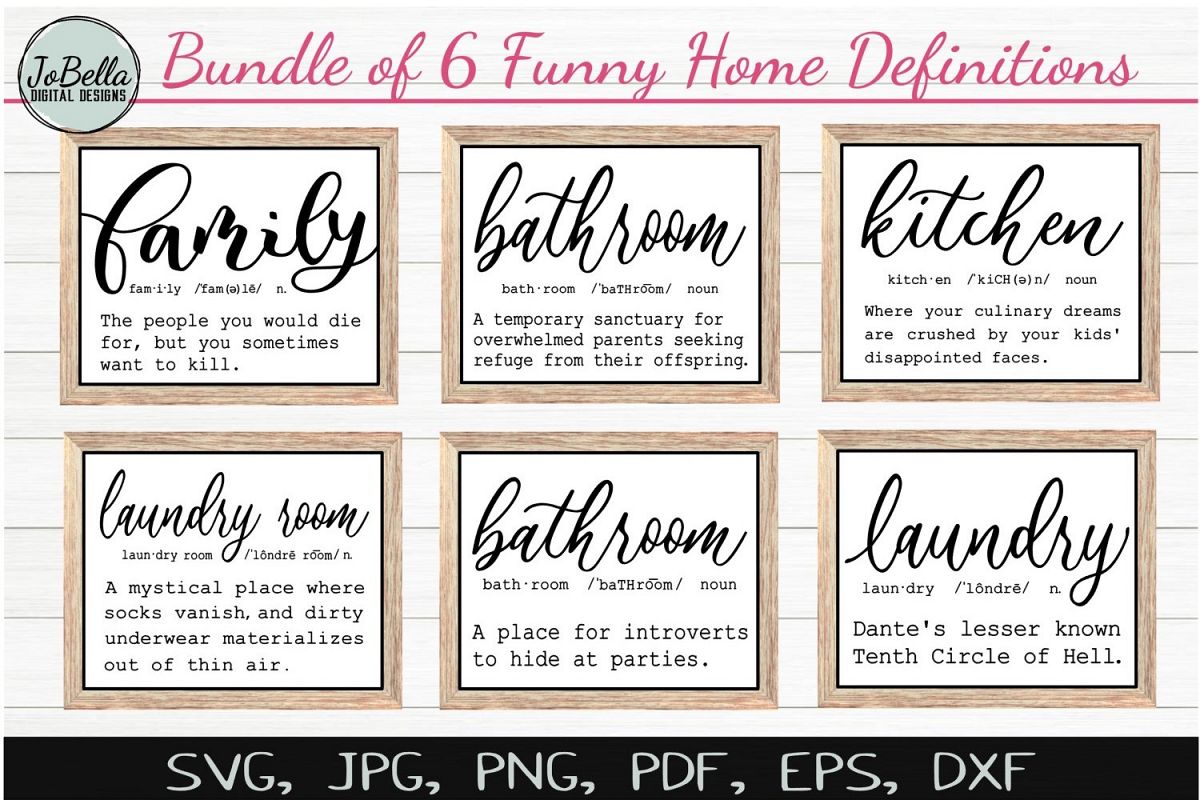 Funny Definitions SVG Bundle, Sublimation PNGs & Printables example image 1