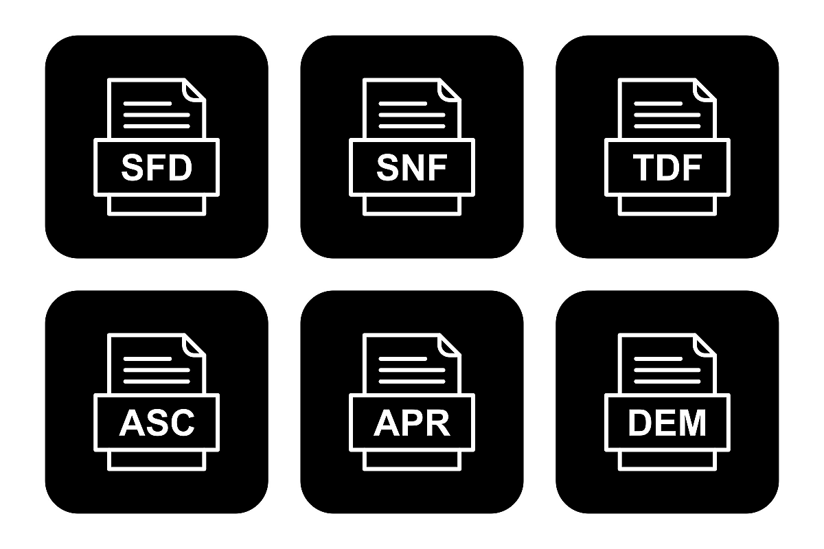 Set Of File Formats Icons example image 1