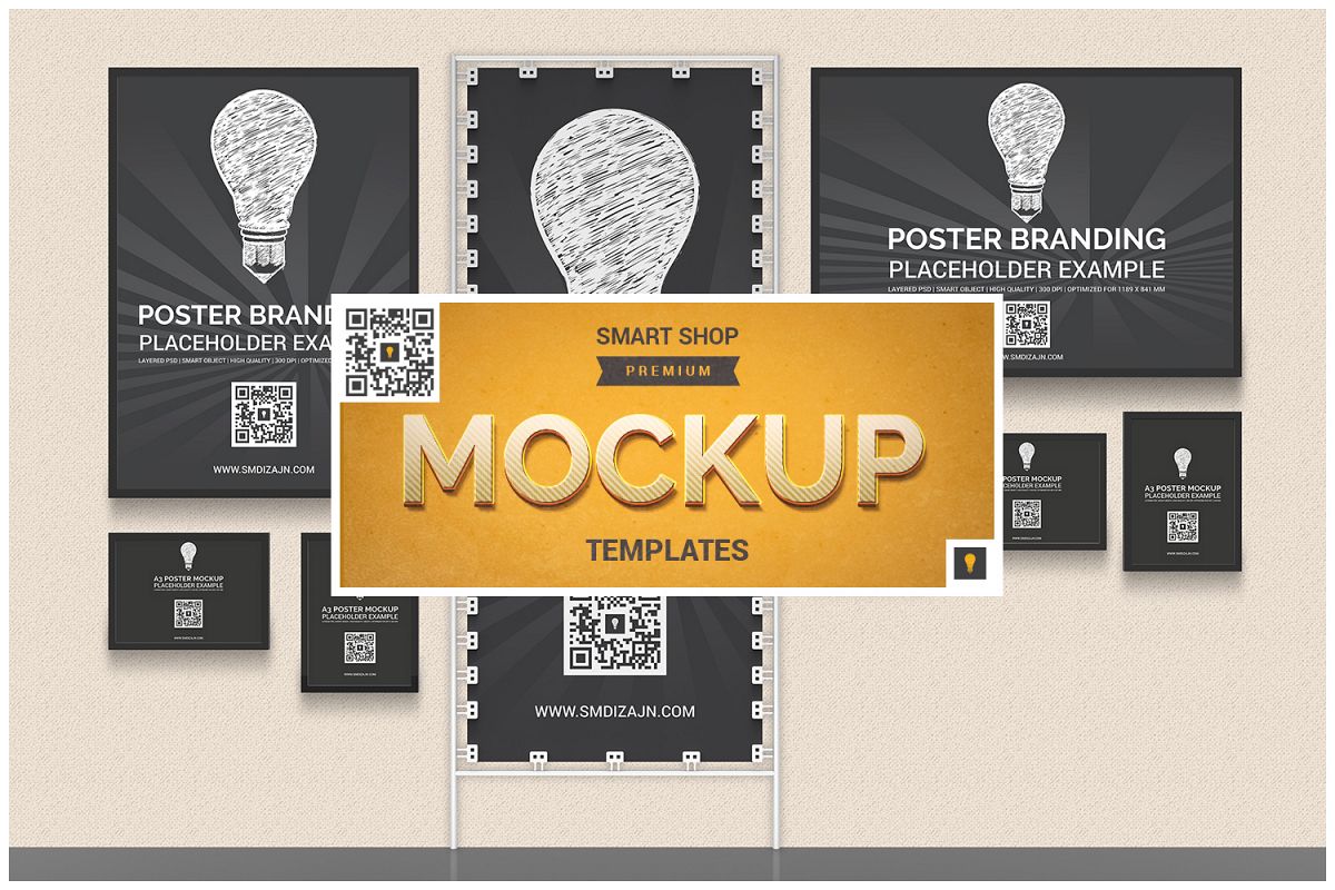 Back Wall Banner & Posters Mockup example image 1