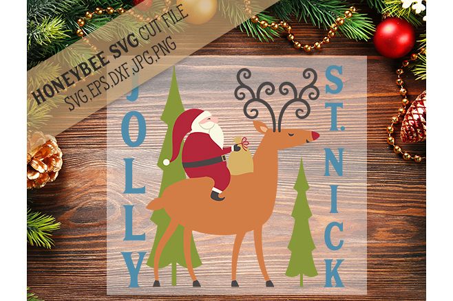 Jolly St Nick svg example image 1