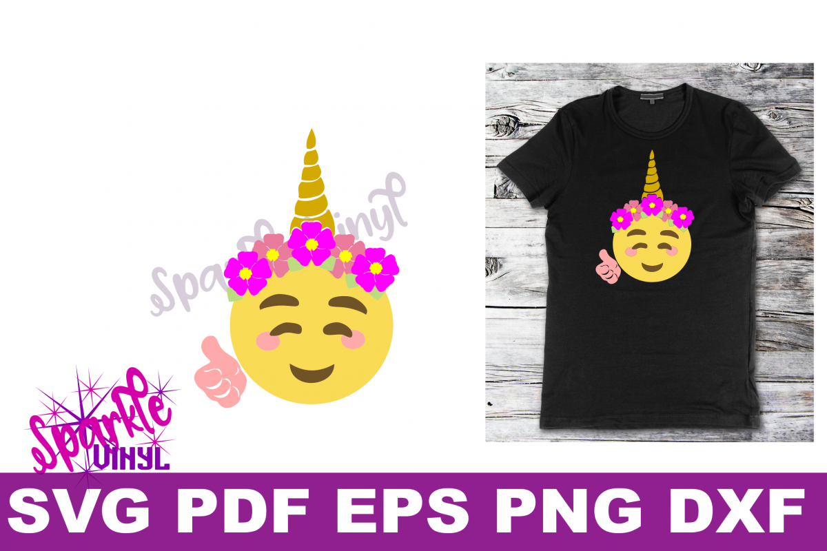 Unicorn emoji svg, Emoji Unicorn Svg files for cricut or Silhouette, Cut file, dxf pdf eps, printable, Unicorn svg, Emoji Svg, cutting files example image 1