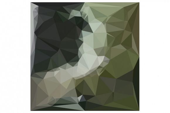 Dark Slate Gray Abstract Low Polygon Background example image 1