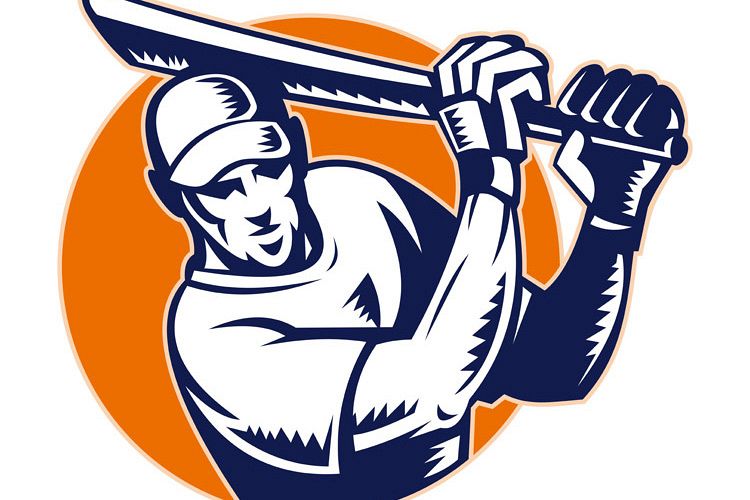 cricket sports batsman front view example image 1
