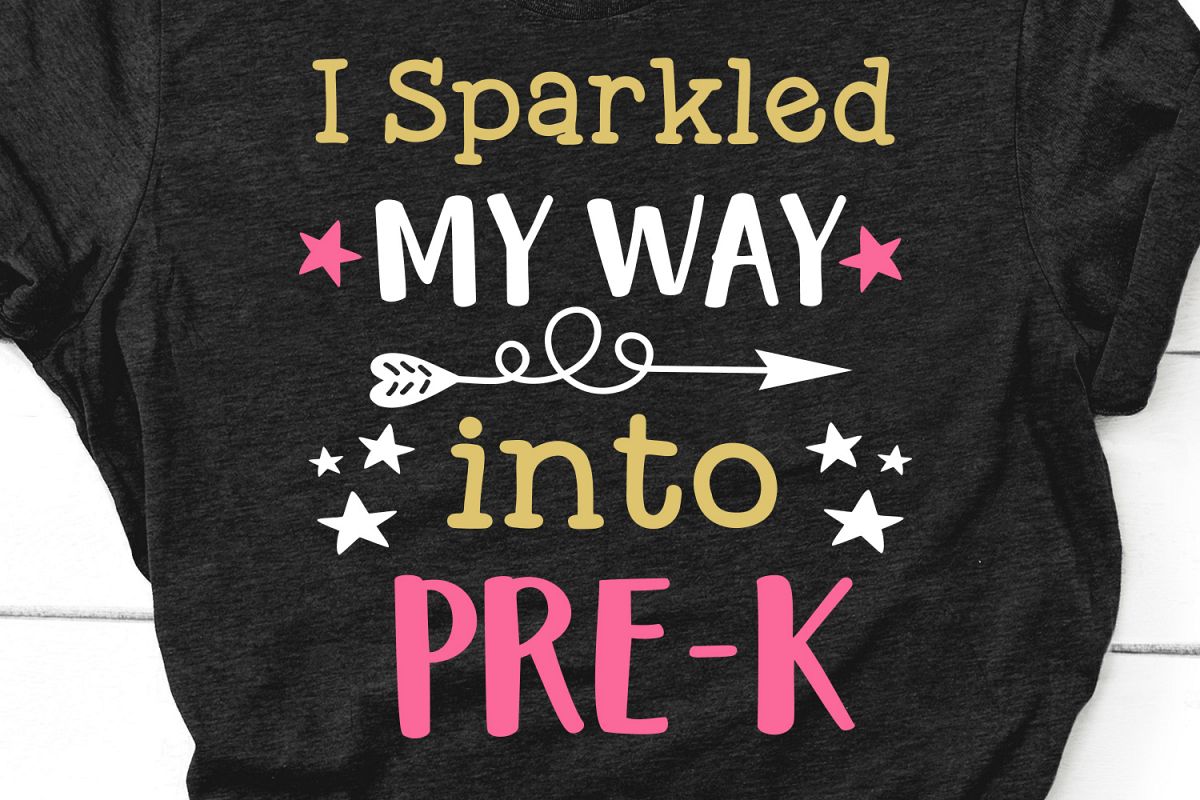 Download Girl Pre-K Svg, I Sparkled My Way into Pre-K, First Day Svg