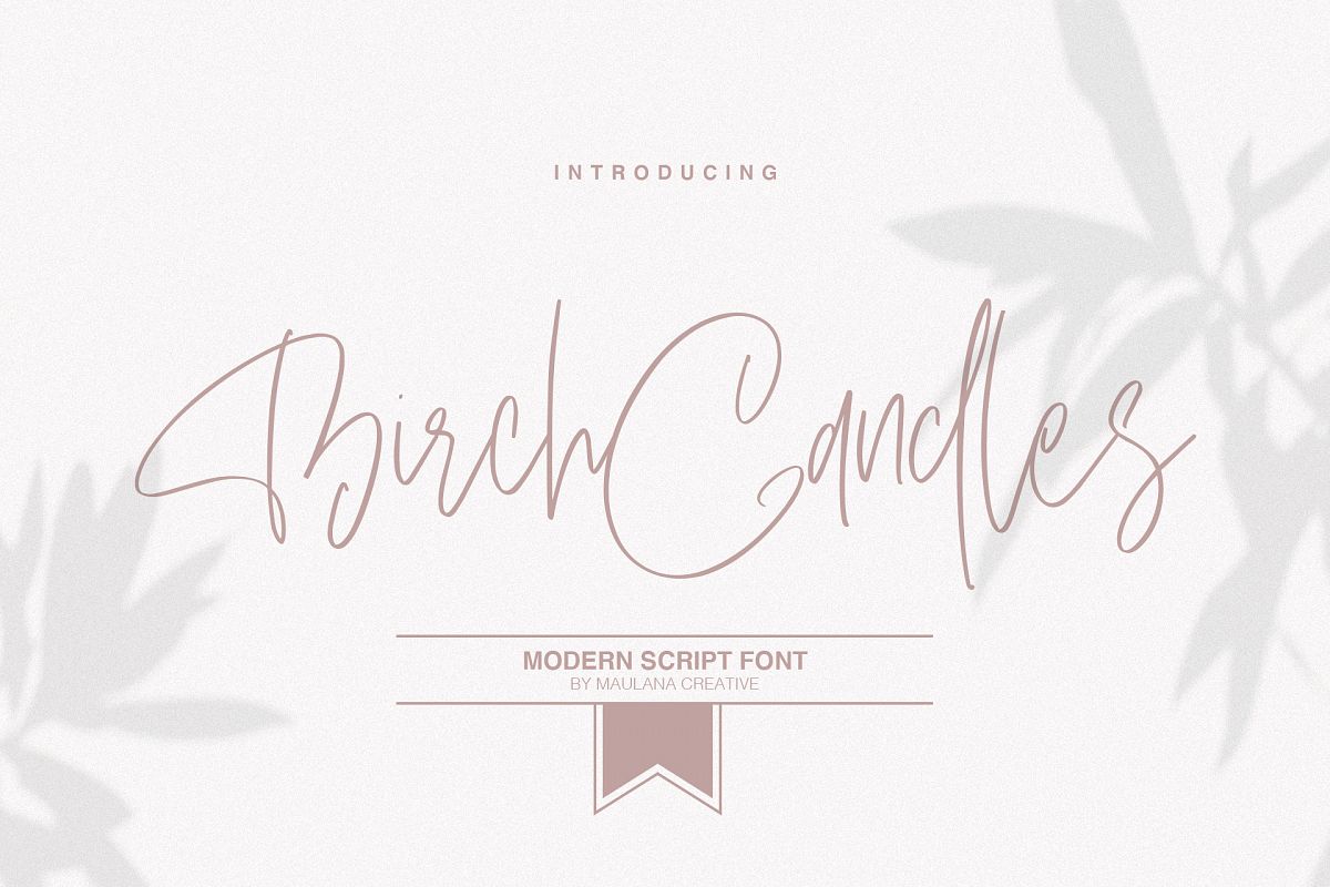 Birch Candles - Handwritten Font example image 1