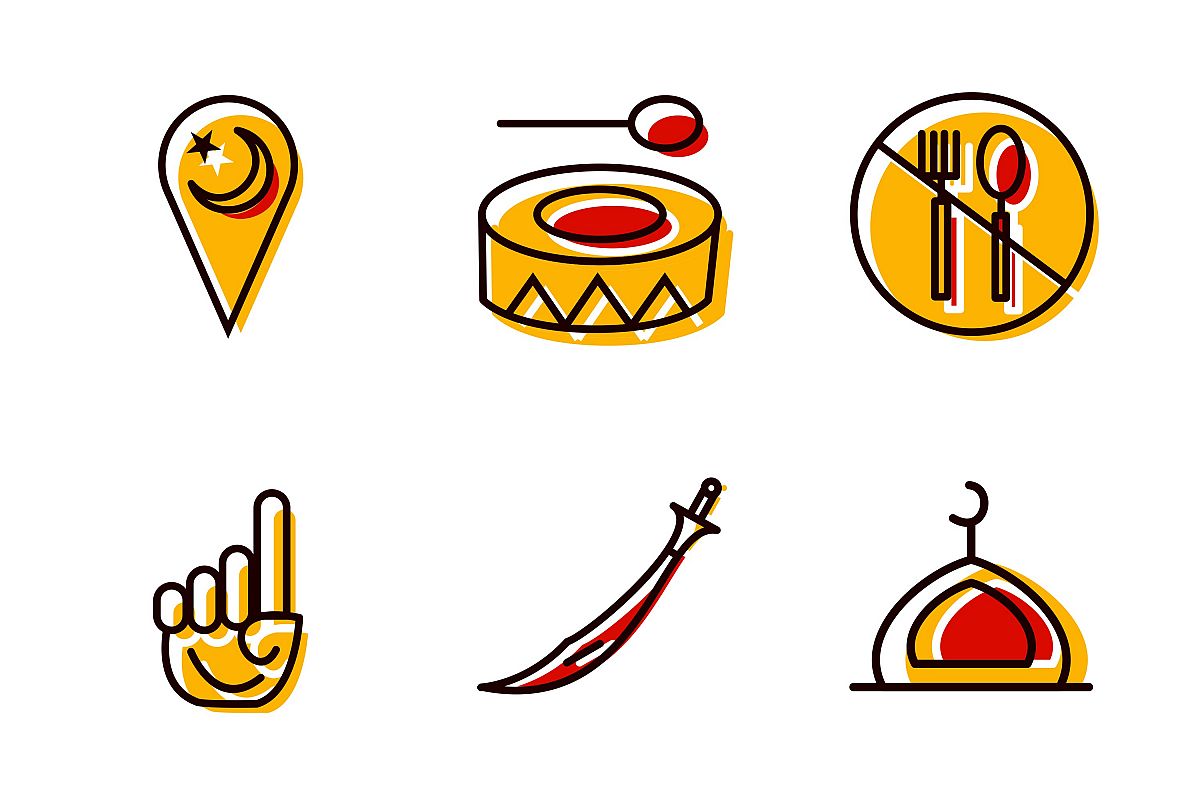 Set Of Ramadan Icons example image 1