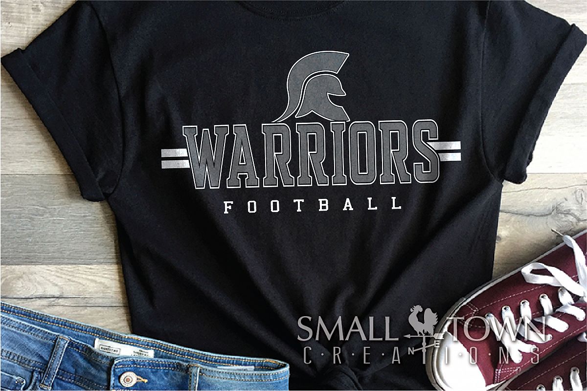 Warrior Football, Team, Sports, Logo, PRINT, CUT & DESIGN example image 1